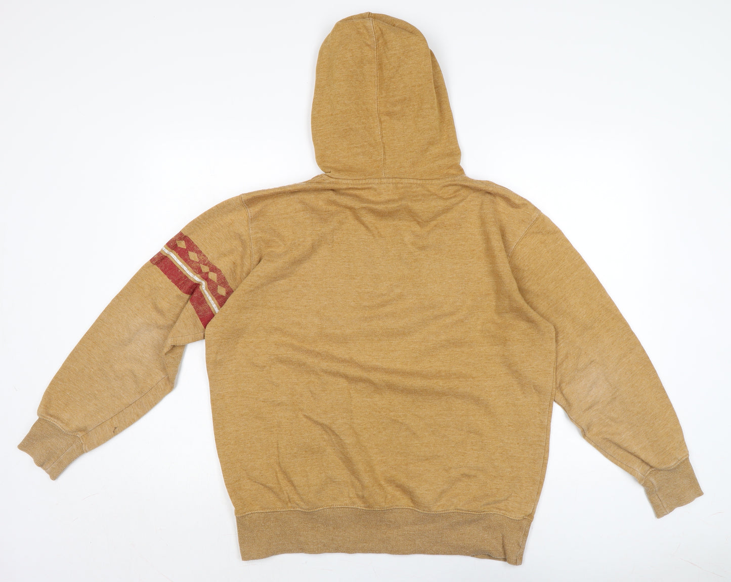 La radoute Womens Brown Houndstooth Cotton Pullover Hoodie Size L