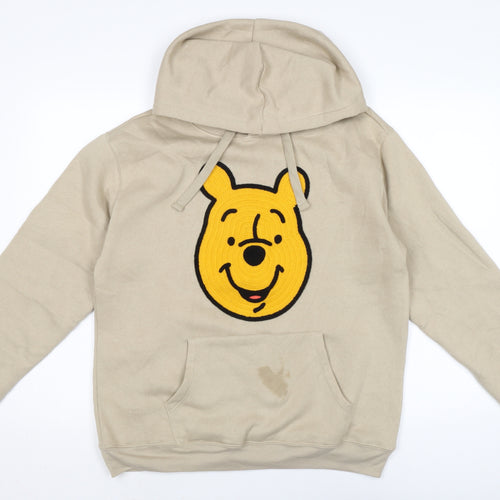 Disney Womens Beige Cotton Pullover Hoodie Size M