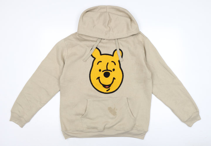 Disney Womens Beige Cotton Pullover Hoodie Size M
