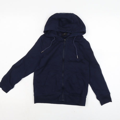 City Comfort Boys Blue Cotton Full Zip Hoodie Size 7 Years