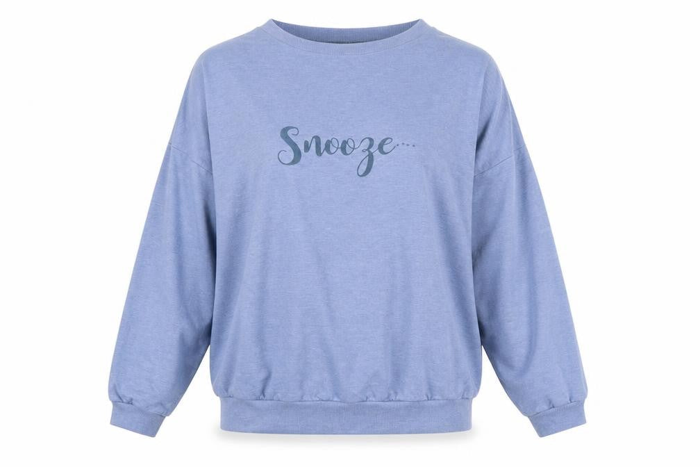 Avenue Womens Blue Cotton Jersey T-Shirt Size L Crew Neck