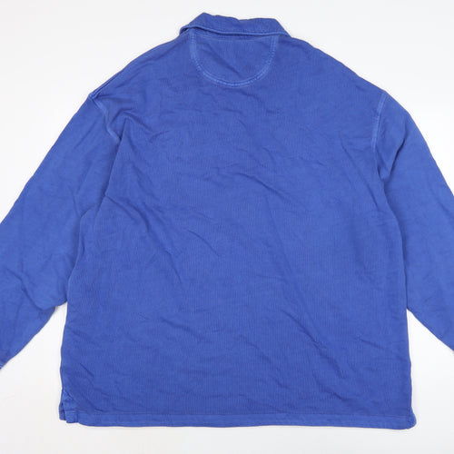 Marks and Spencer Mens Blue Cotton Pullover Sweatshirt Size 2XL