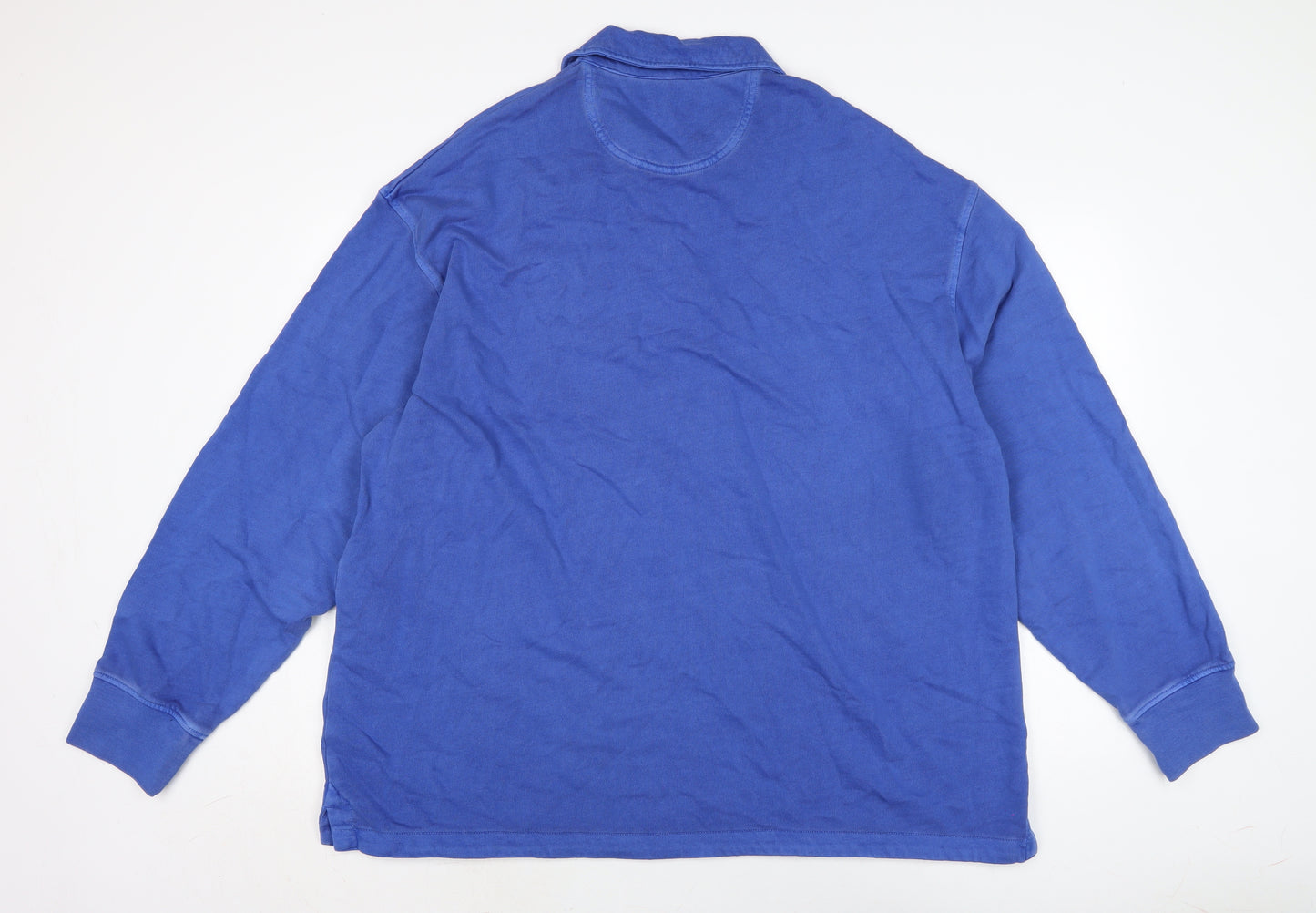 Marks and Spencer Mens Blue Cotton Pullover Sweatshirt Size 2XL