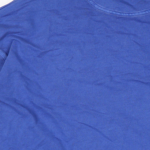 Marks and Spencer Mens Blue Cotton Pullover Sweatshirt Size 2XL