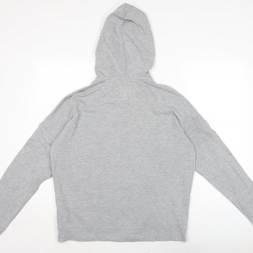 NEXT Womens Grey Houndstooth Cotton Full Zip Hoodie Size 12