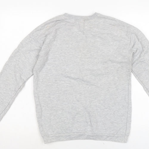 Zara Womens Grey Cotton Pullover Sweatshirt Size S