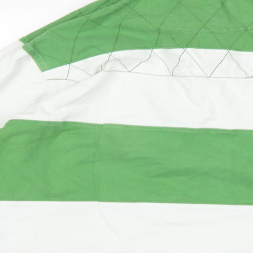 Lazy Jacks Mens Green Cotton Polo Size S Collared Button