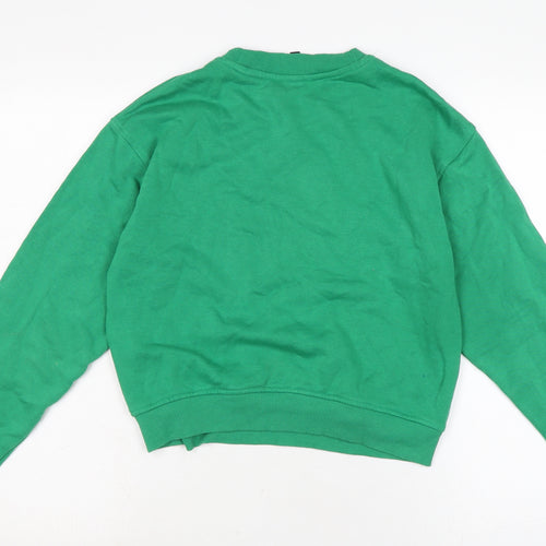 Divided Womens Green Cotton Pullover Sweatshirt Size M