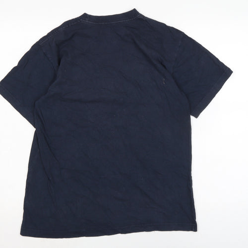Hard Rock Cafe Mens Blue Cotton T-Shirt Size M Crew Neck