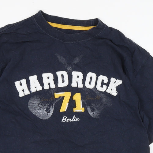Hard Rock Cafe Mens Blue Cotton T-Shirt Size M Crew Neck