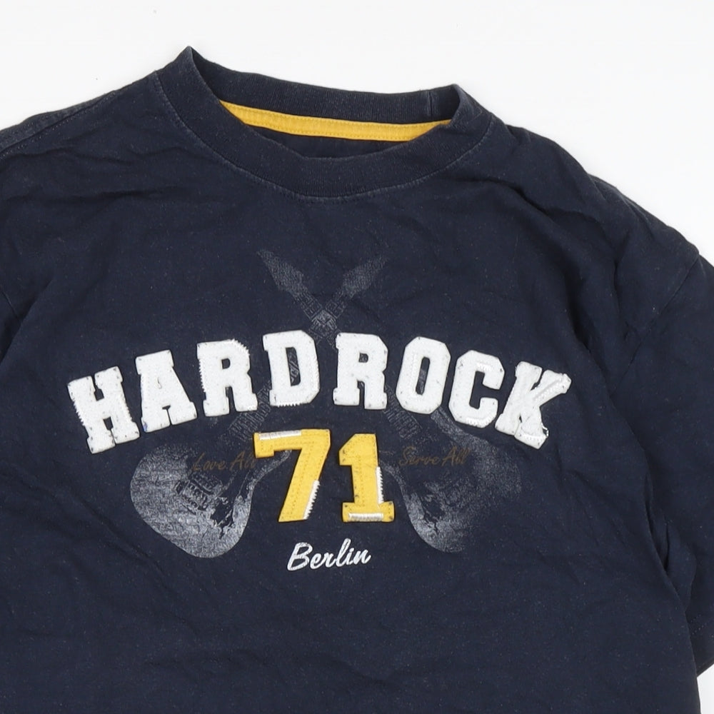 Hard Rock Cafe Mens Blue Cotton T-Shirt Size M Crew Neck