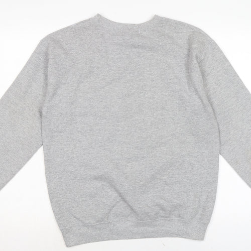 West Coast Womens Grey Cotton Pullover Sweatshirt Size S