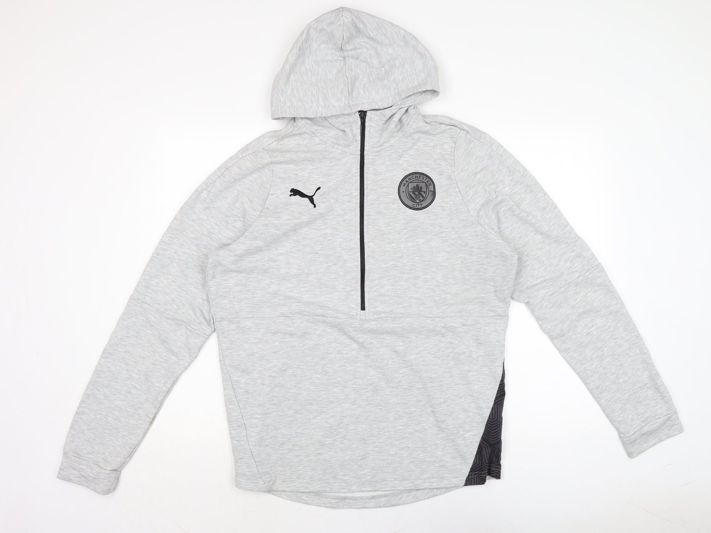 PUMA Mens Grey Cotton Pullover Hoodie Size L
