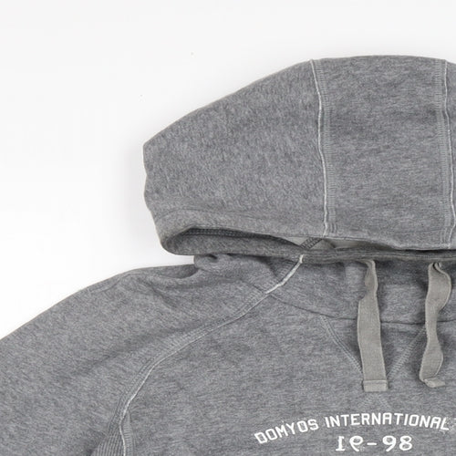 DOMYOS Mens Grey Cotton Pullover Hoodie Size S
