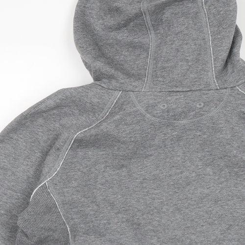 DOMYOS Mens Grey Cotton Pullover Hoodie Size S