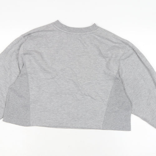 Zara Womens Grey Cotton Pullover Sweatshirt Size S