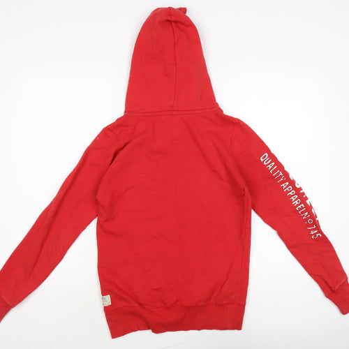 Soulcare & Co Womens Red Cotton Pullover Hoodie Size 8