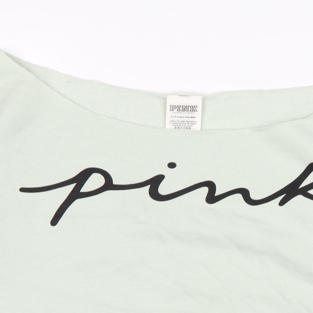 Victoria's Secret Womens Green Cotton Pullover Sweatshirt Size 8