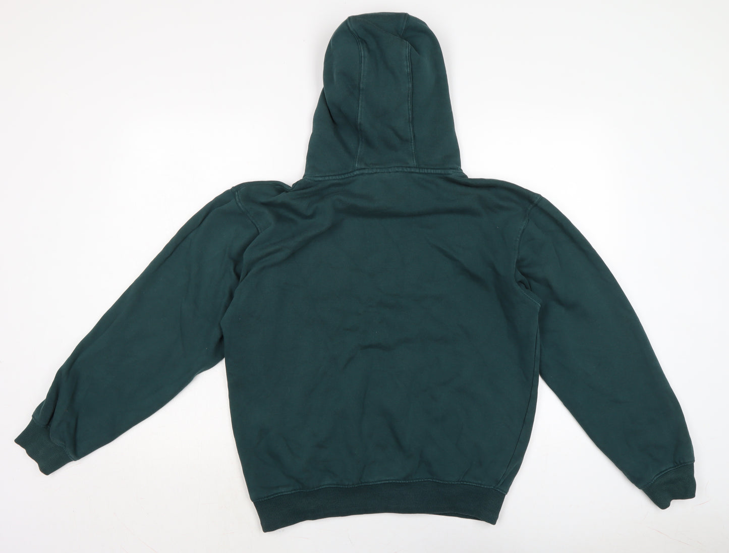 Oceans apart Mens Green Cotton Pullover Hoodie Size M