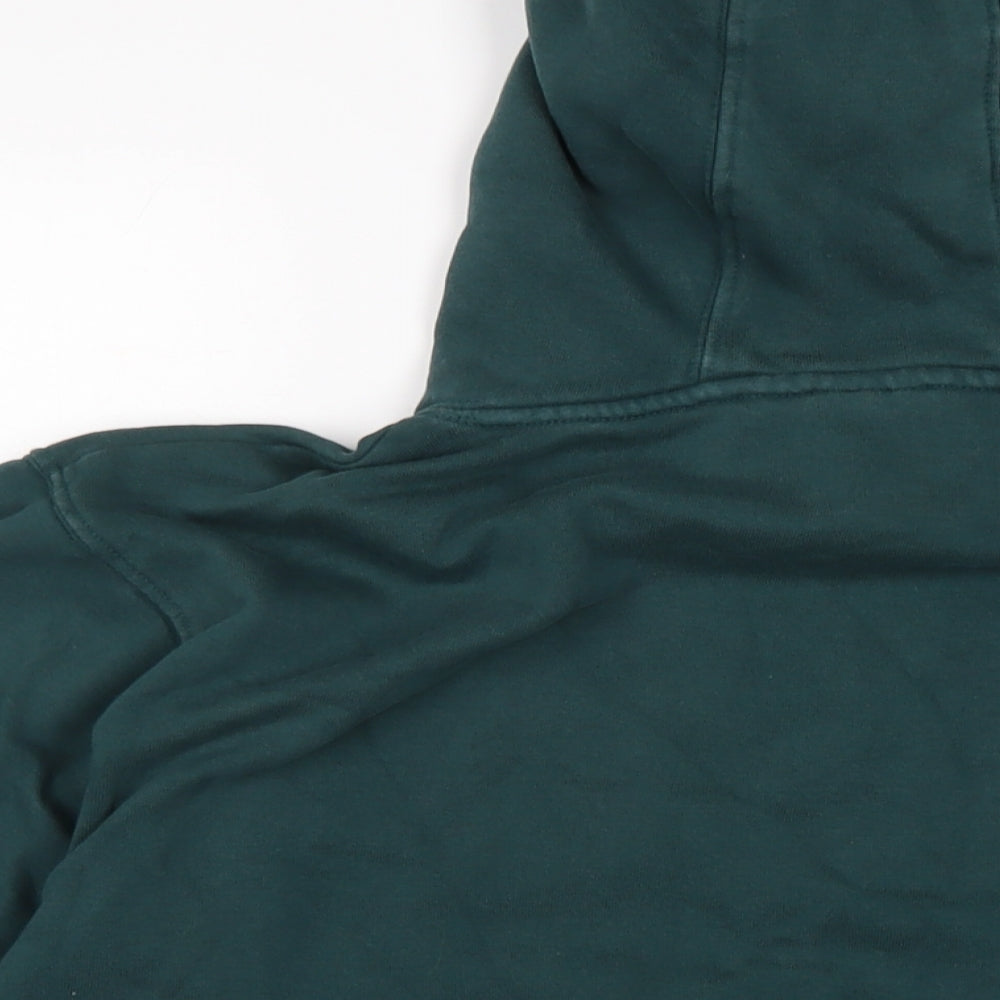 Oceans apart Mens Green Cotton Pullover Hoodie Size M