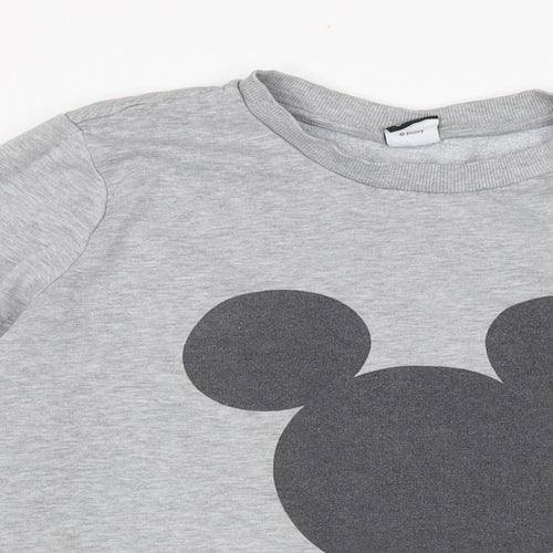 Disney Womens Grey Cotton Pullover Sweatshirt Size L