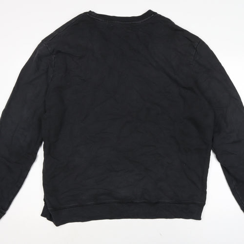 AllSaints Womens Grey Cotton Pullover Sweatshirt Size L