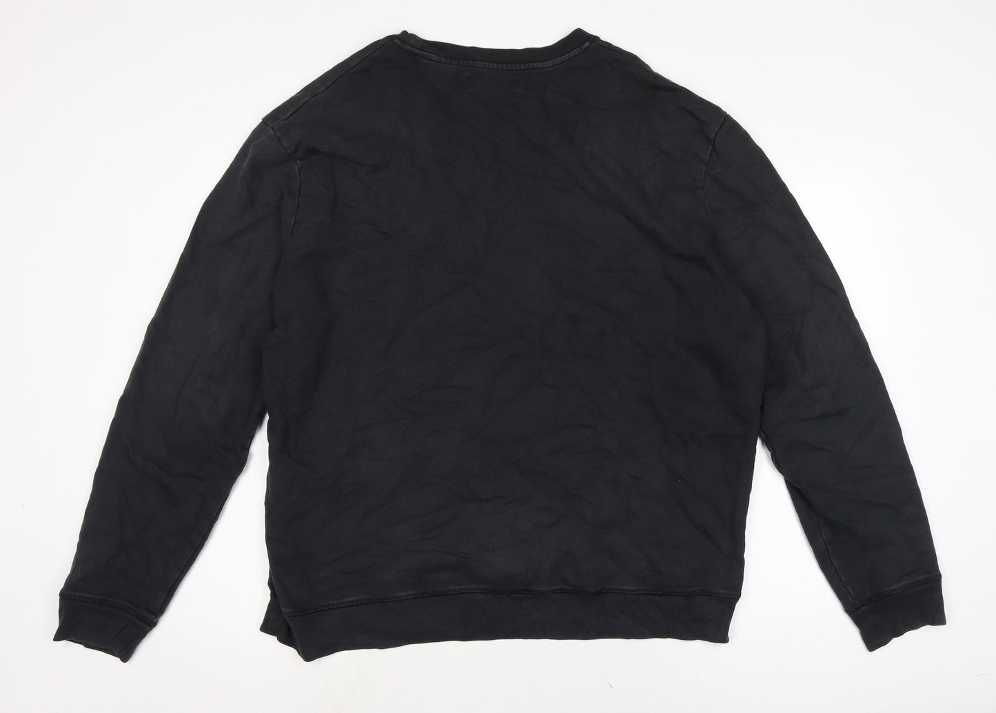 AllSaints Womens Grey Cotton Pullover Sweatshirt Size L