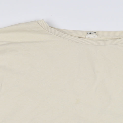 River Island Womens Ivory Cotton Pullover Sweatshirt Size 8