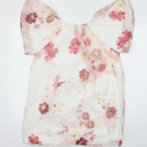 Modern rarity Womens Multicoloured Floral Viscose Kimono Blouse Size 10 Sweetheart