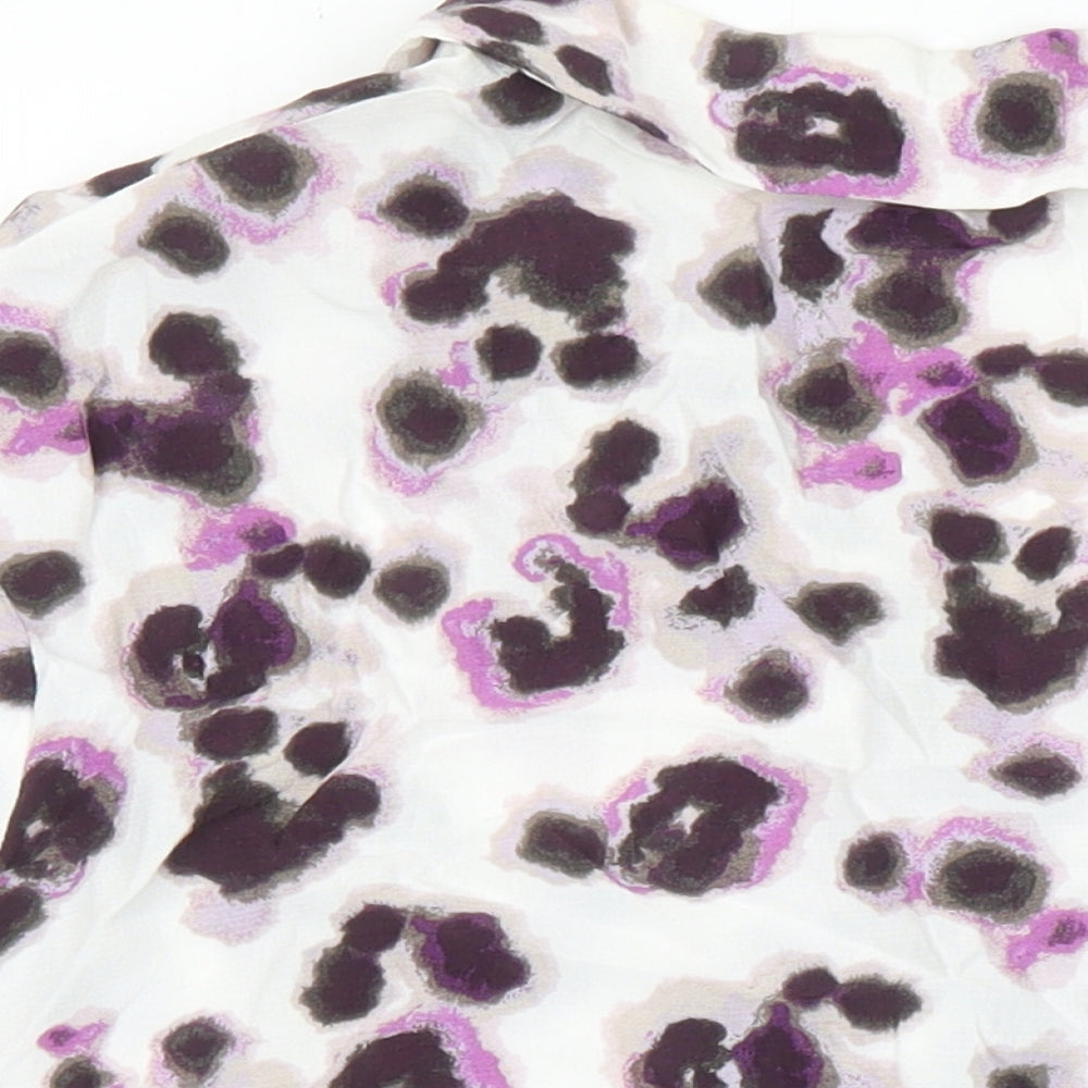 M&S Collection Womens Multicoloured Floral Viscose Tunic Blouse Size 16 Collared