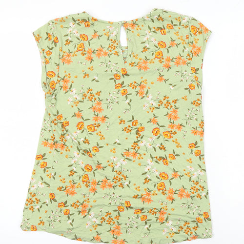 Daniel Rainn Womens Multicoloured Floral Viscose Tunic T-Shirt Size S Scoop Neck