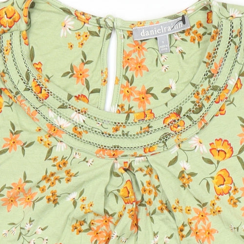 Daniel Rainn Womens Multicoloured Floral Viscose Tunic T-Shirt Size S Scoop Neck