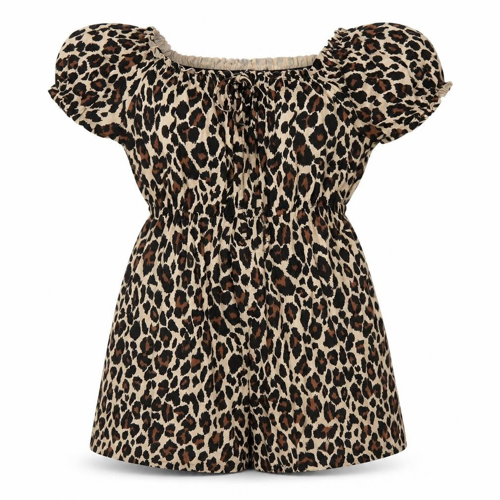 Boohoo Womens Multicoloured Animal Print Viscose Playsuit One-Piece Size 10