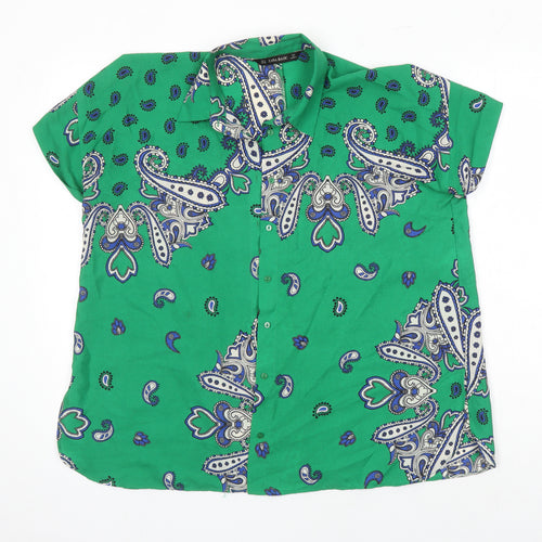 Zara Womens Multicoloured Floral Polyester Tunic Blouse Size S Collared