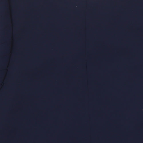 M&S Womens Blue Polyester Tunic Blouse Size 16 Boat Neck