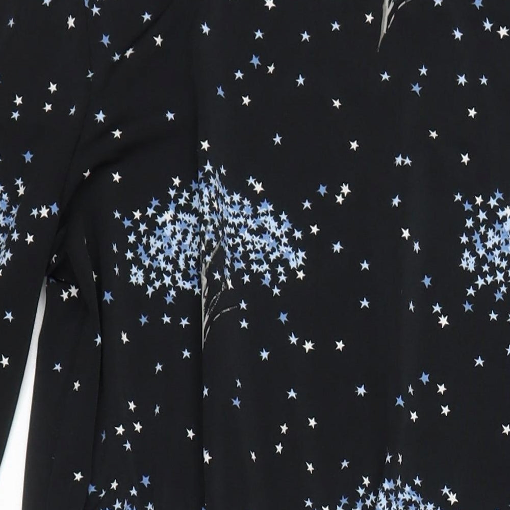 Warehouse Womens Multicoloured Geometric Polyester Fit & Flare Size 16 Round Neck