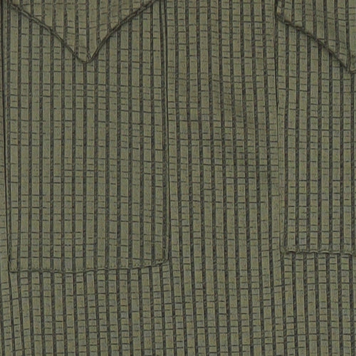 Missguided Womens Green Herringbone Polyester Straight & Pencil Skirt Size 8 - Elasticated Waist