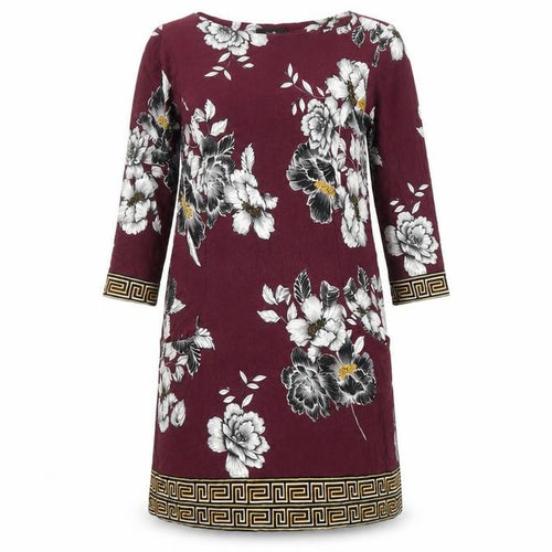 Wallis Womens Multicoloured Floral Viscose A-Line Size 12 Boat Neck