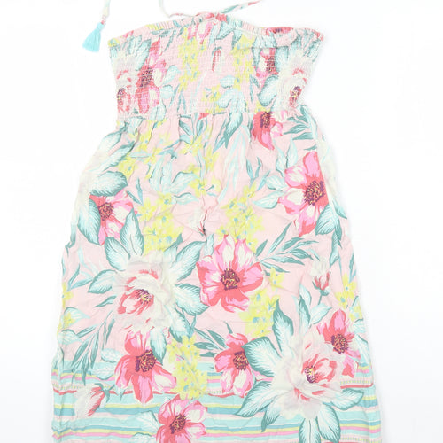 Accessorize Womens Multicoloured Floral 100% Cotton Mini One Size Off the Shoulder - Halter Neck