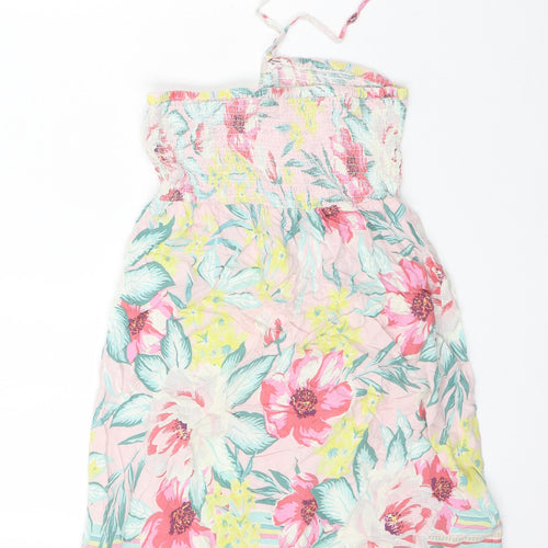 Accessorize Womens Multicoloured Floral 100% Cotton Mini One Size Off the Shoulder - Halter Neck