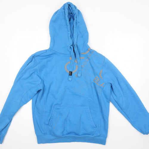 Crosshatch Womens Blue Cotton Pullover Hoodie Size S