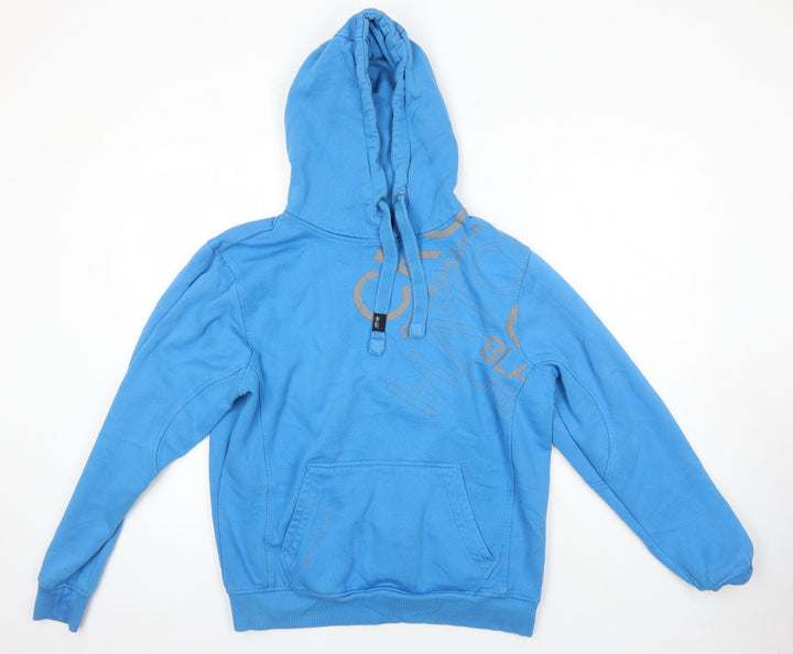 Crosshatch Womens Blue Cotton Pullover Hoodie Size S