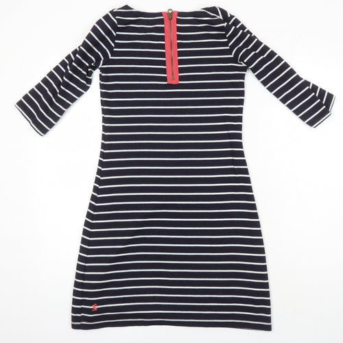 Joules Womens Multicoloured Striped 100% Cotton Shift Size XS Boat Neck