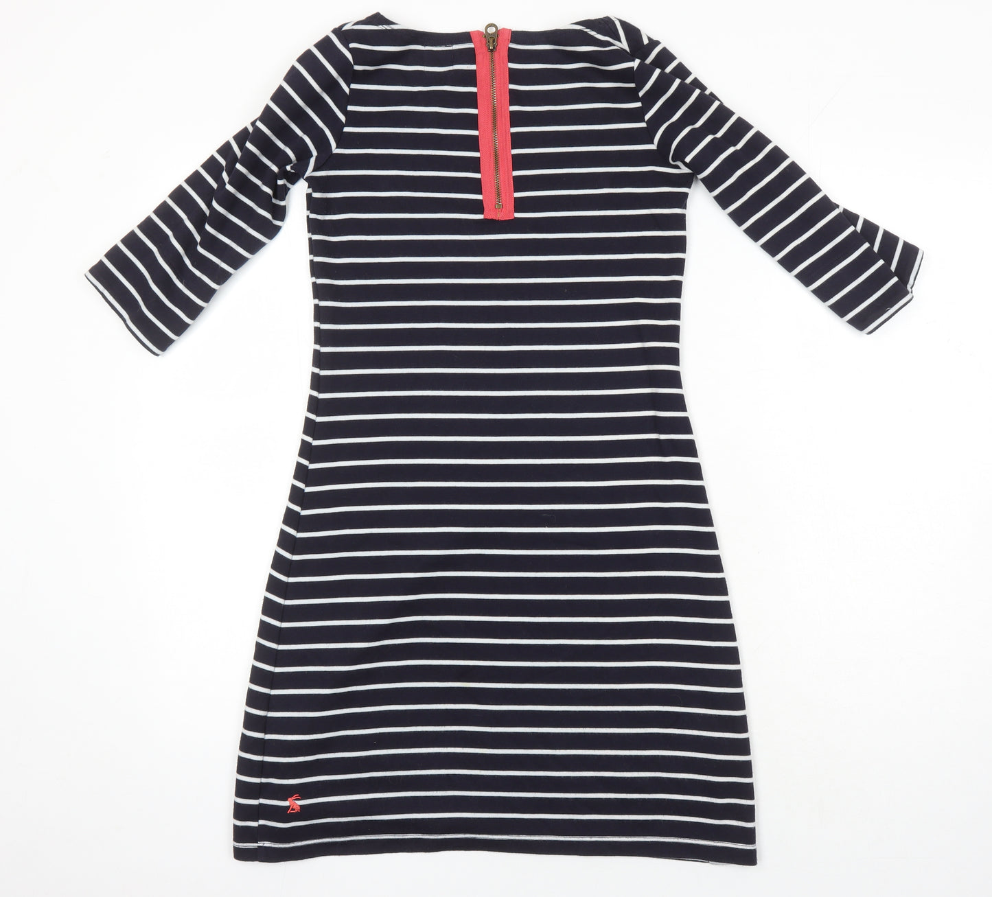 Joules Womens Multicoloured Striped 100% Cotton Shift Size XS Boat Neck