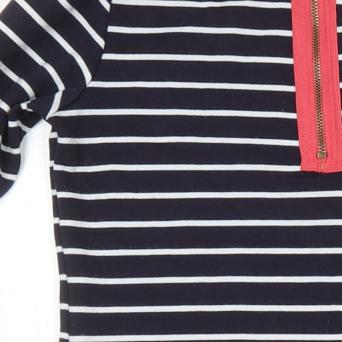 Joules Womens Multicoloured Striped 100% Cotton Shift Size XS Boat Neck