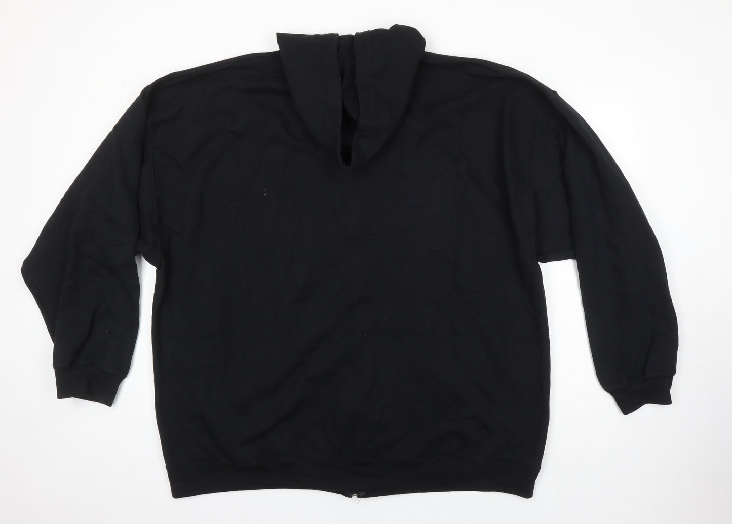 Gildan Mens Black Cotton Full Zip Hoodie Size 3XL