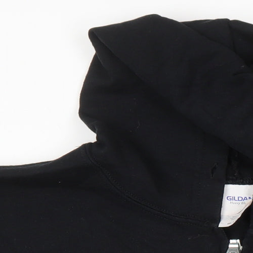 Gildan Mens Black Cotton Full Zip Hoodie Size 3XL