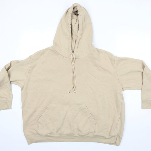 H&M Womens Beige Polyester Pullover Hoodie Size XL