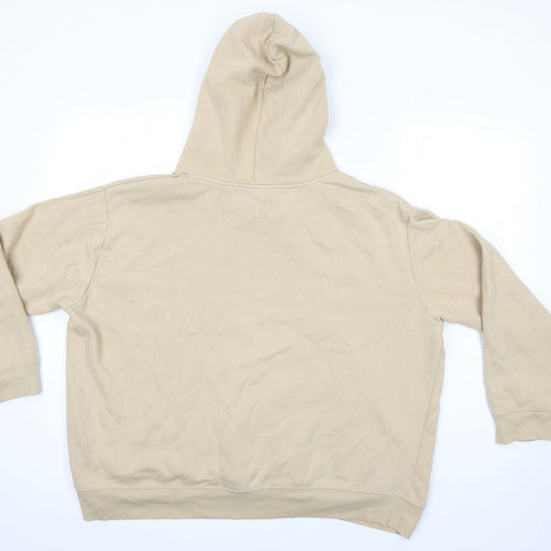 H&M Womens Beige Polyester Pullover Hoodie Size XL