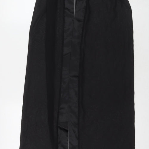 Boohoo Womens Black Polyester Wrap Skirt Size S Tie - Skirt Cover